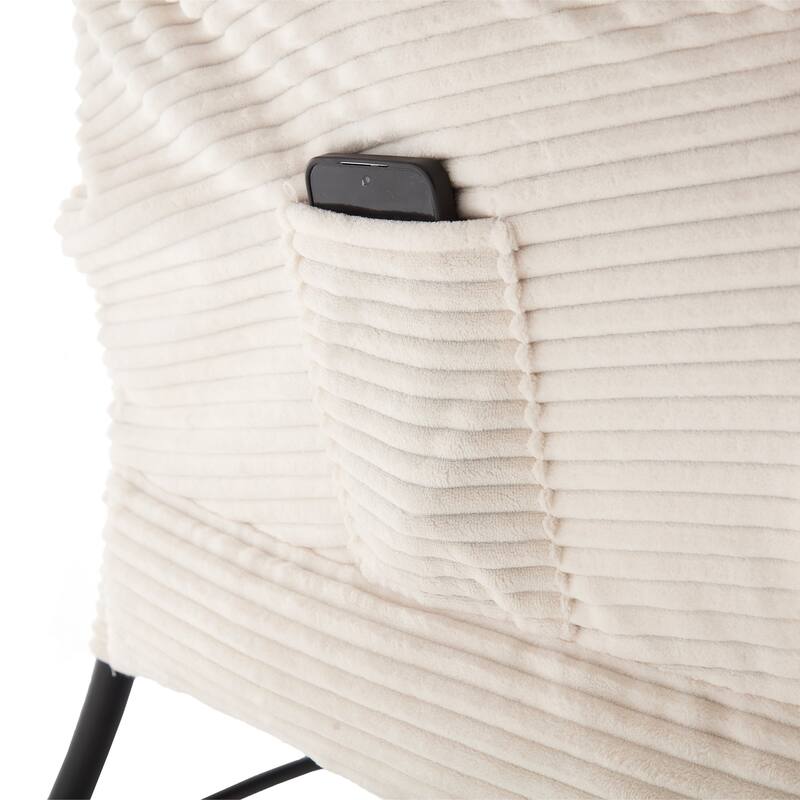 Modern Lounge Chair with Ottoman, Leisure Chair with Footrest for Small Space