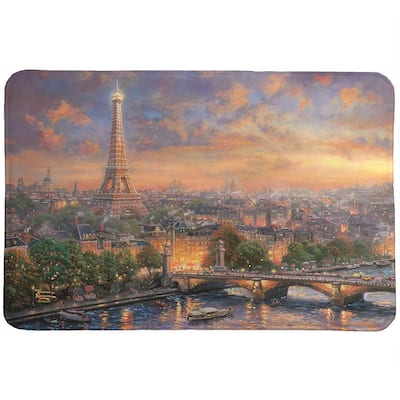 Thomas Kinkade Paris, City of Love Memory Foam Rug by Laural Home
