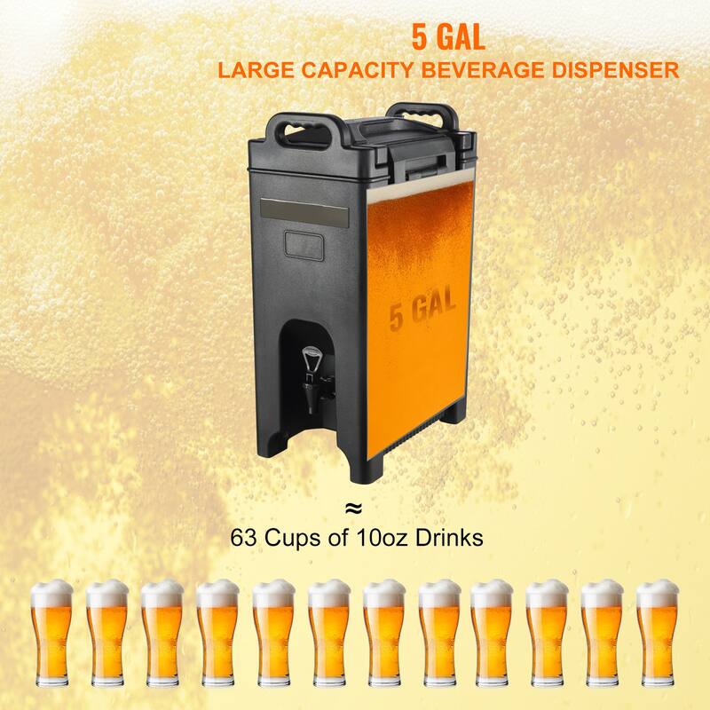 Insulated Beverage Dispenser for Hot Tea Coffee Water Restaurant Drink Shop