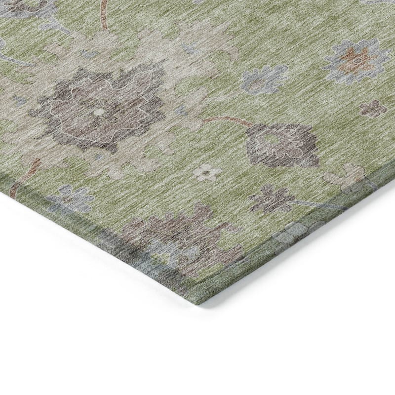 HomeRoots Floral Traditional Rectangle Outdoor Rug