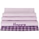 preview thumbnail 3 of 3, 72" Pastel Purple "Happy Easter" Plaid Table Runner