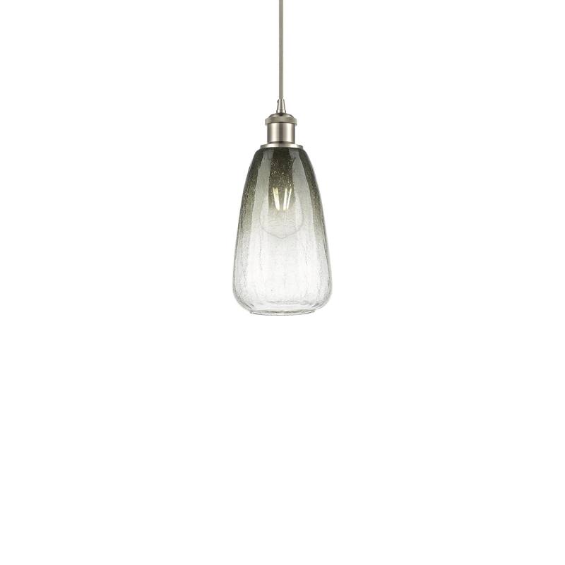Innovations Lighting 516-1P-13-6 Brookhaven Almond Pendant Brookhaven - Brushed Satin Nickel / Slate