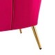 preview thumbnail 106 of 141, Eusebio Tufted Velvet Accent Chair with Wingback, Arms, and Metal Gold Legs for Living Room or Bedroom by HULALA HOME