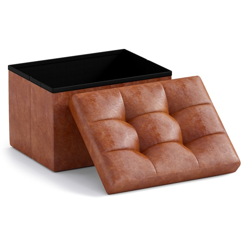 Small Foldable Rectangle Storage Ottoman