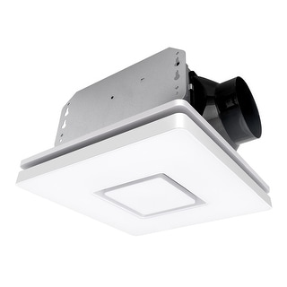 Akicon Bathroom Exhaust Fan with Light, 90 CFM, 1.5 Sones, Nightlight Included, Square