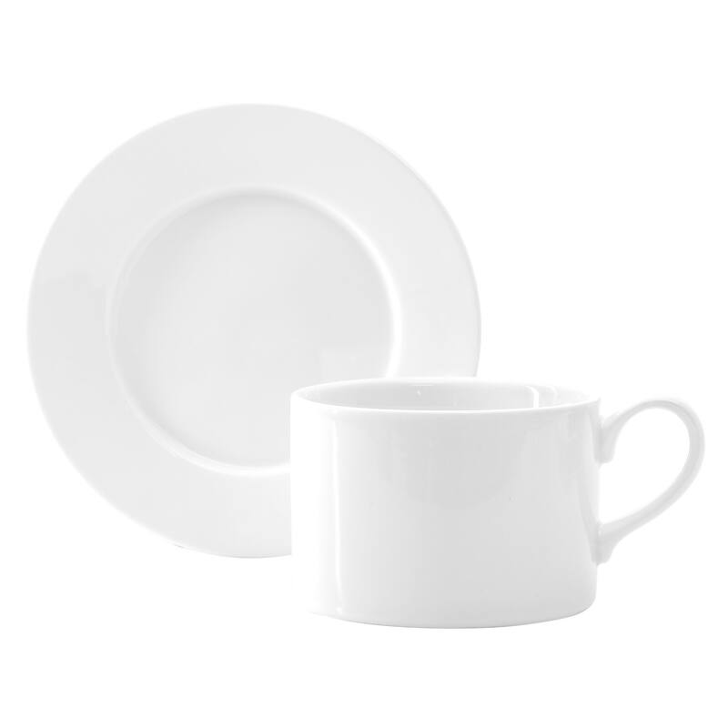 6 Piece 3.75 Inch Fine Ceramic Cups and Saucers Set
