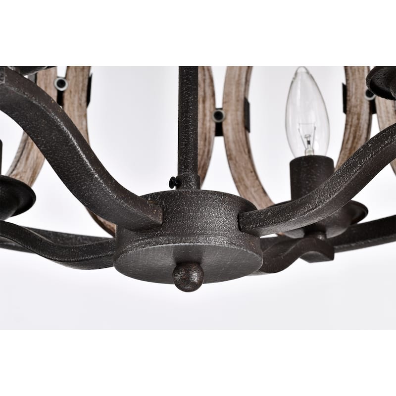 Moonring 18 Inch Farmhouse Style Pendant Ceiling Lighted Chandelier