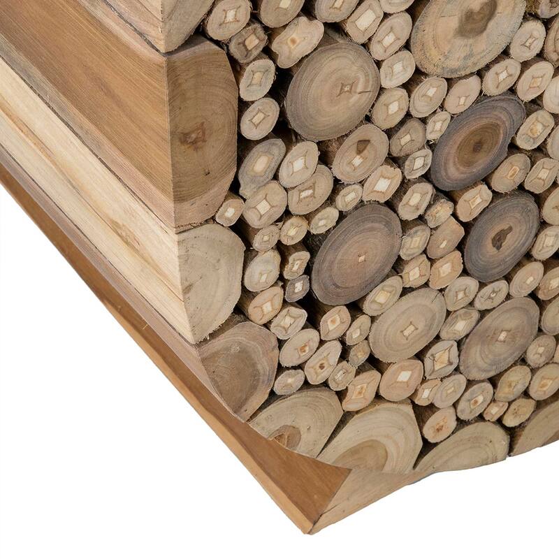 Harper Stacked Wood Accent Table by East at Main - 19.7x19.7x19.7