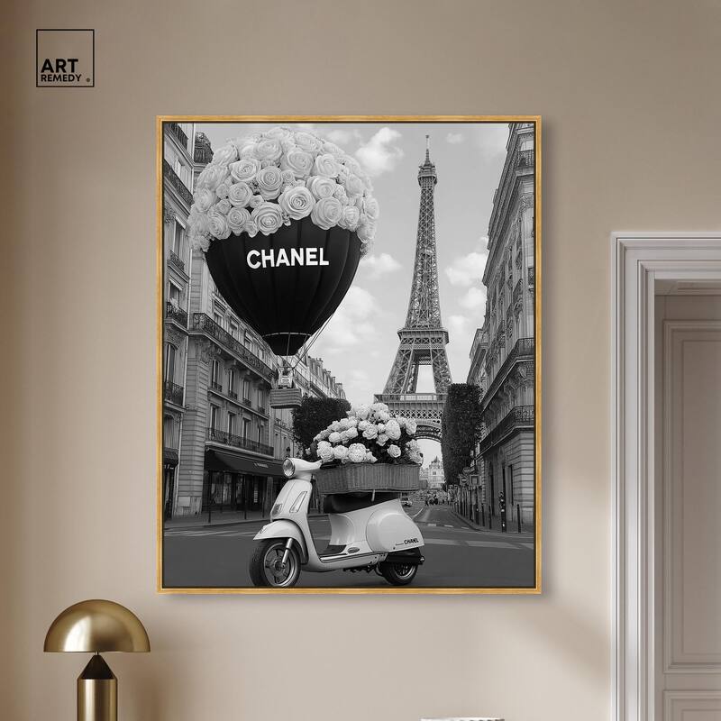 Scooter and Glam Balloon II Canvas by Art Remedy