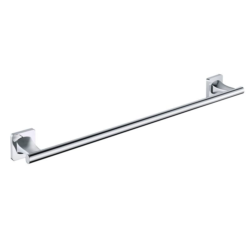 24 in. Wall Mounted Single Towel Bar Anti-Spotting Towel Holder - Platinum/Chrome