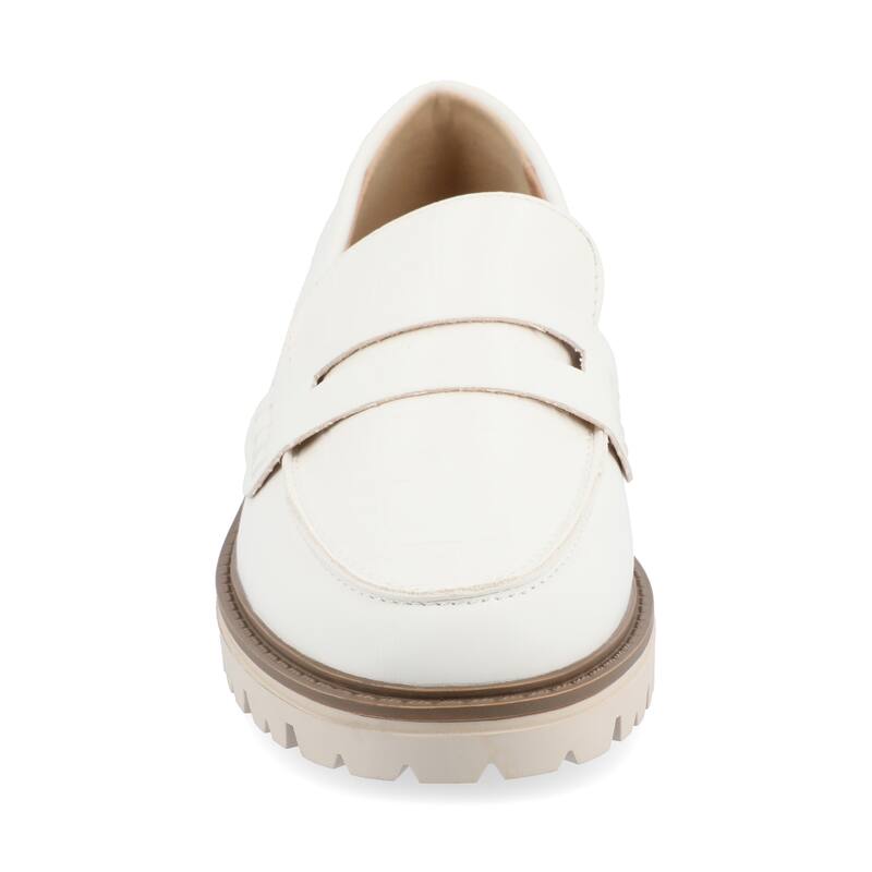 Journee Women's Wide Width Kenly Loafer - White - 8.5