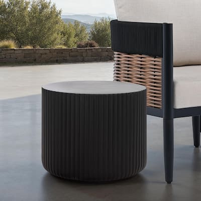 SAFAVIEH Outdoor Living Napa Low Wide Side Table - 18"W x 18"D x 15"H