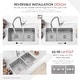 preview thumbnail 19 of 19, STYLISH 33 inch Stainless Steel 16G Double Bowl Undermount Kitchen Sink - Brushed Stainless Steel - 33" x 18" x 10"