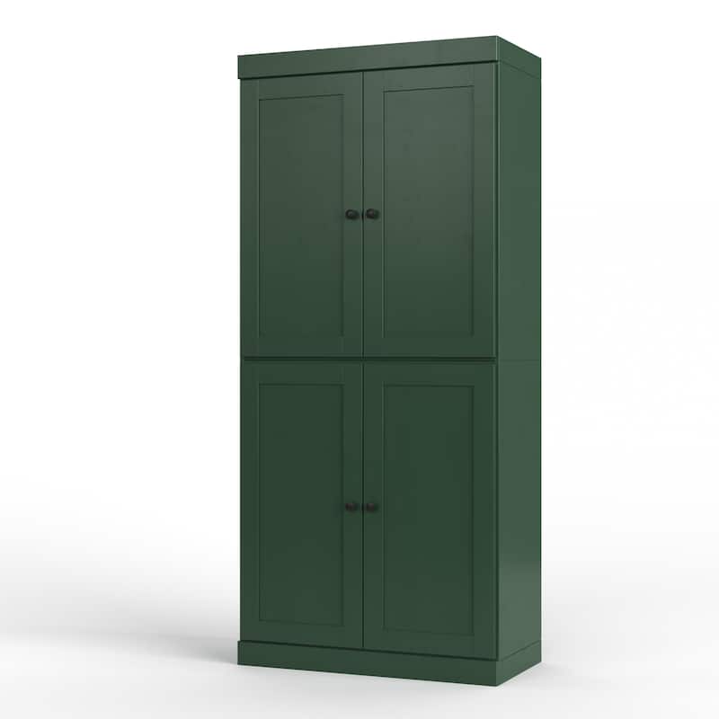 Palace Imports 100% Solid Wood 32" Bathroom Storage Cabinet with Shaker Doors, 2-Drawers and Adjustable Shelves