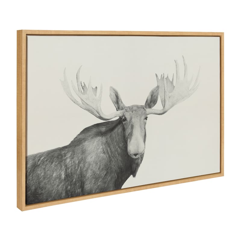 Kate and Laurel Sylvie Moose Framed Canvas by Emiko and Mark Franzen