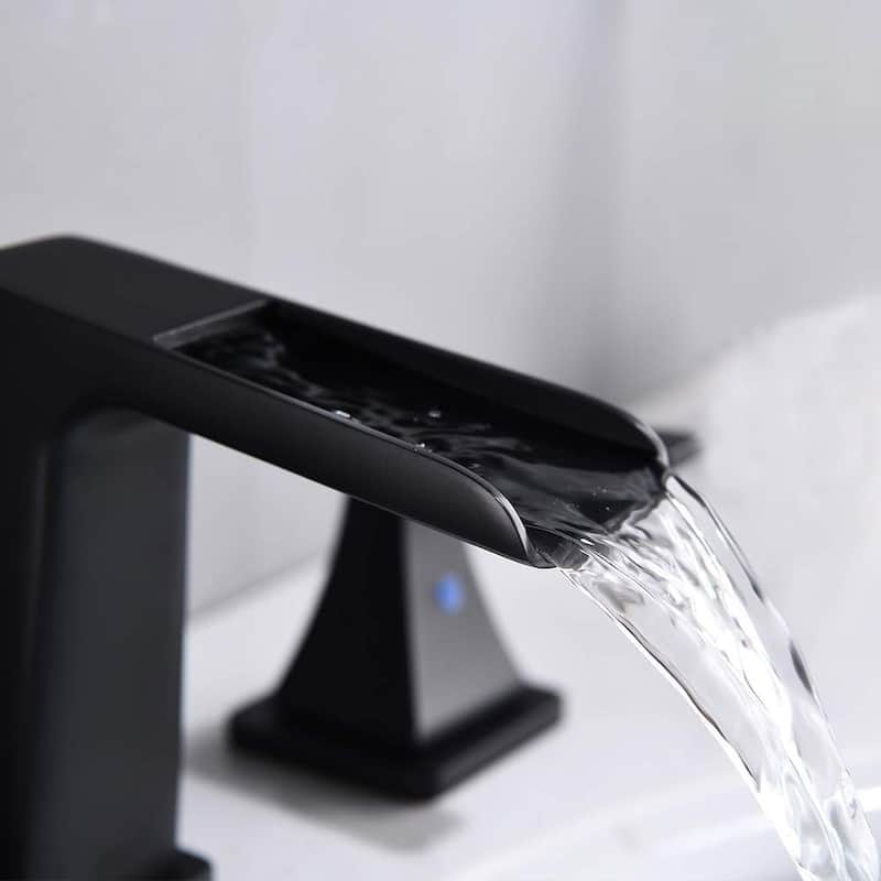 BATHLET 2 Handle Waterfall Bathroom Sink Faucet with Pop Up