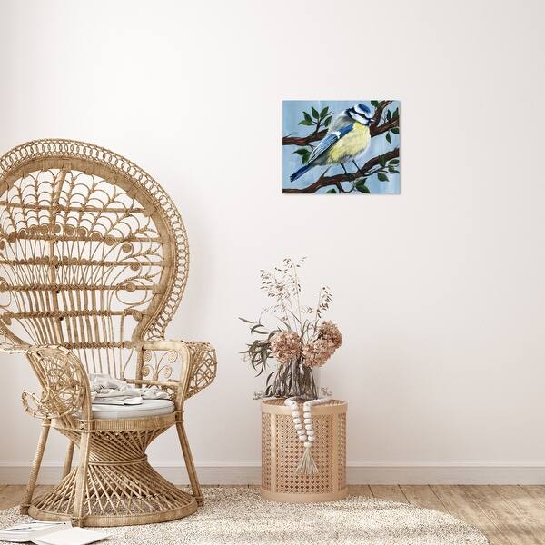 Wynwood Studio Canvas Animals Free Bird Blue and Light Blue Rustic Wall