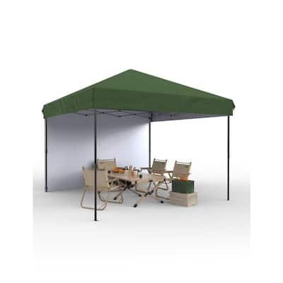 10x10 Feet Instant Pop-Up Canopy Tent, 1 Removable Sidewalls - 10*10Ft