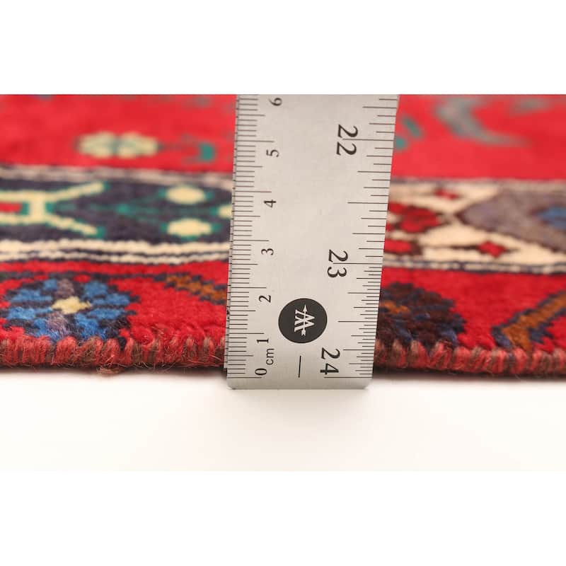 ECARPETGALLERY Hand-knotted Teimani Red Wool Rug - 3'4 x 6'4
