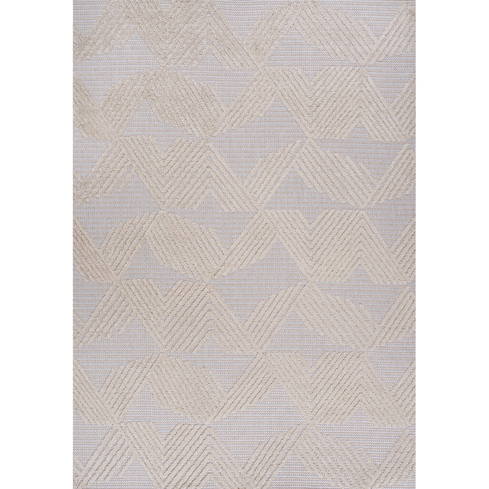 JONATHAN Y Sumak High-Low Pile Art Deco Geometric Indoor/Outdoor Area Rug