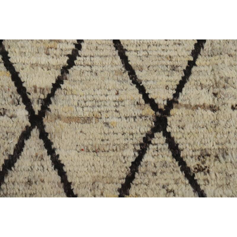 Trellis Moroccan Oriental Area Rug Handmade Wool Carpet - 6'7" x 10'0"