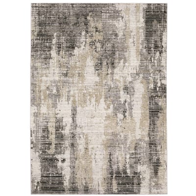 Style Haven Nelson Abstract Etchings Grey/ Beige Indoor Area Rug
