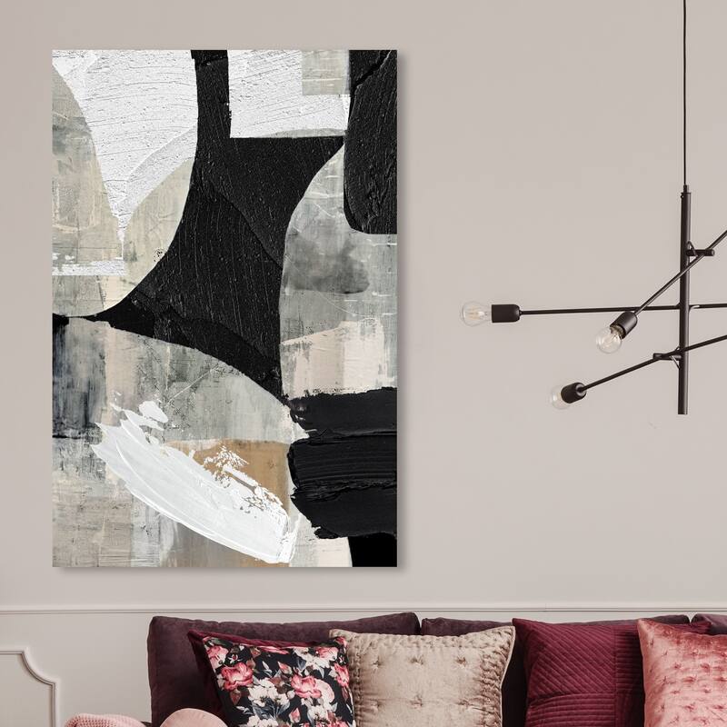 Wynwood Studio Canvas Abstract Living Room Style Black and Modern & Contemporary Wall Art Canvas Print