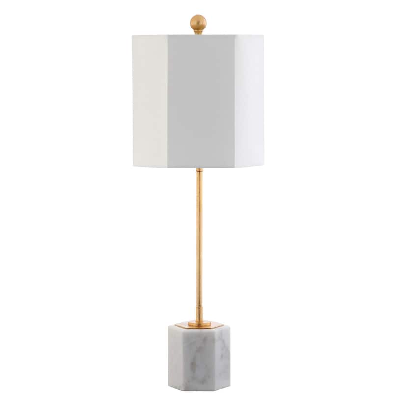 SAFAVIEH Lighting Meital 29-inch Marble LED Table Lamp (Set of 2) - 10" x 10" x 29" - 10Wx10Dx29H