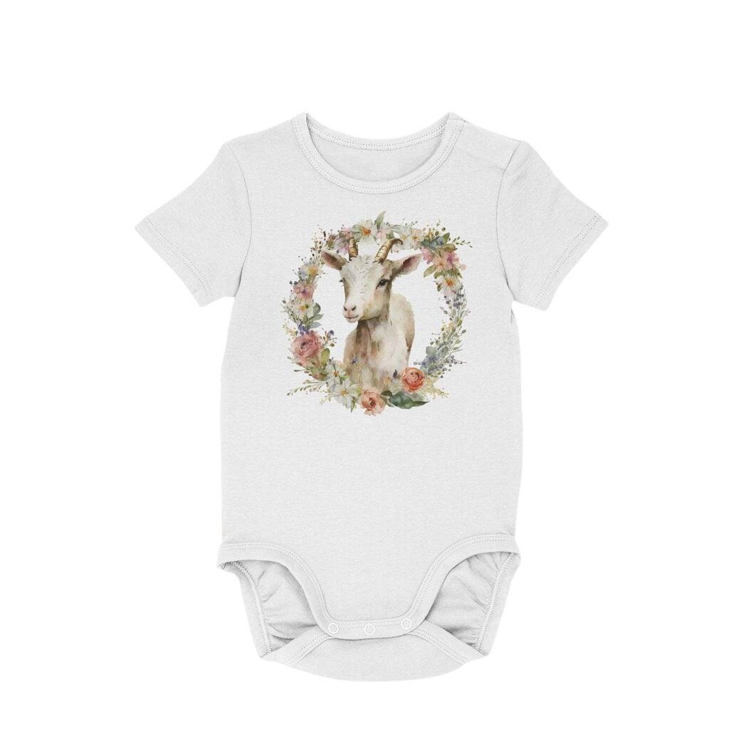 Goat Wreath - Baby Boy Girl Clothes Infant Bodysuit Funny Cute Newborn