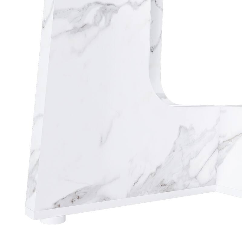 Round Wood Dining Table, Kitchen Table with X-Cross Base, Home Office Table with Adjustable Foot Pads