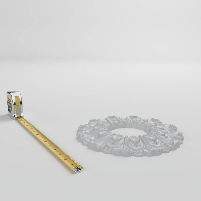 9 3/4"OD x 3 3/8"ID x 3/4"P Janice Ceiling Medallion - 9 3/4"OD x 3 3/8"ID x 3/4"P