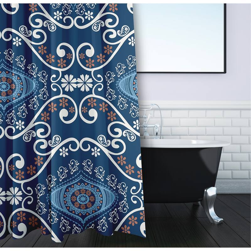 71 x 74-inch Illuminate Geometric Print Shower Curtain