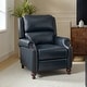 preview thumbnail 3 of 10, HULALA HOME Gabriela Mid-Century Modern Genuine Leather Recliner with Tapered Block Solid Wood Feet