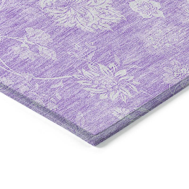 HomeRoots Floral Transitional Rectangle Outdoor Rug
