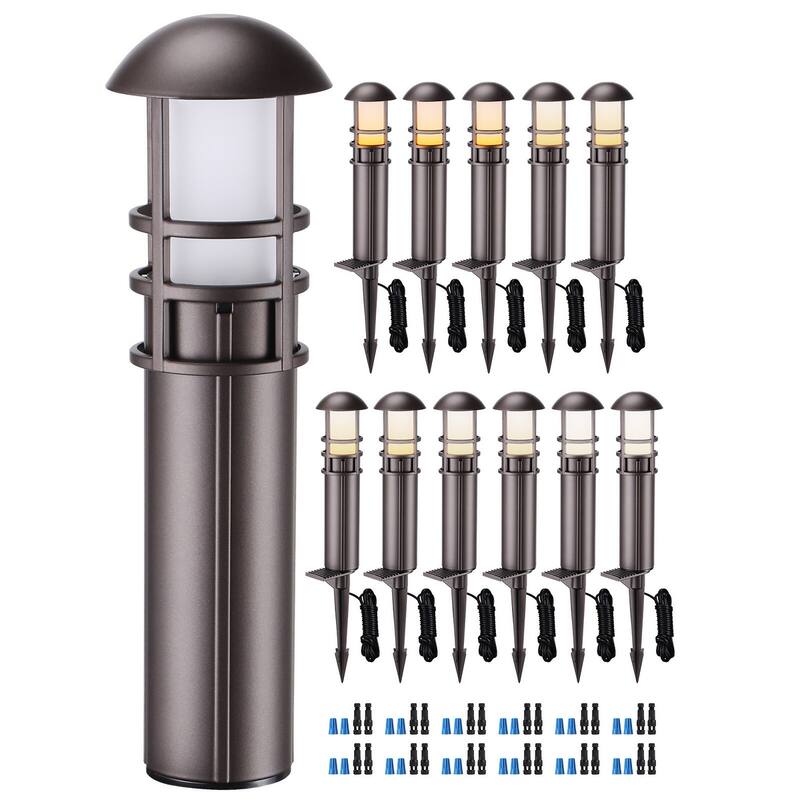 5CCT LED Pathway Landscape Lights, Low Voltage, IP65, Aluminum - 12pack - 12pack