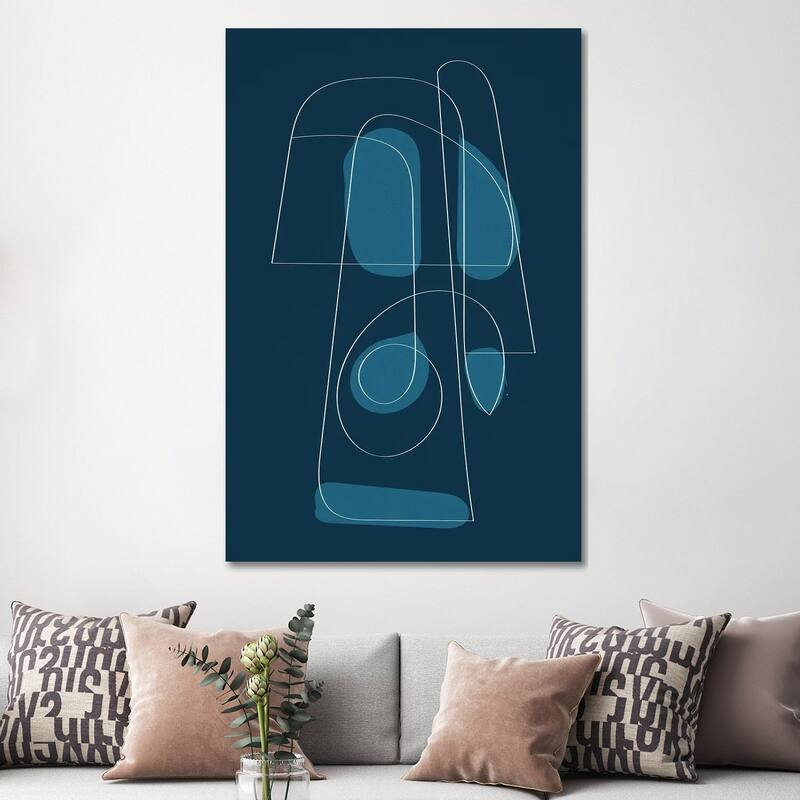 iCanvas "Navy Blue Abstract I" by EmcDesignLab Canvas Print