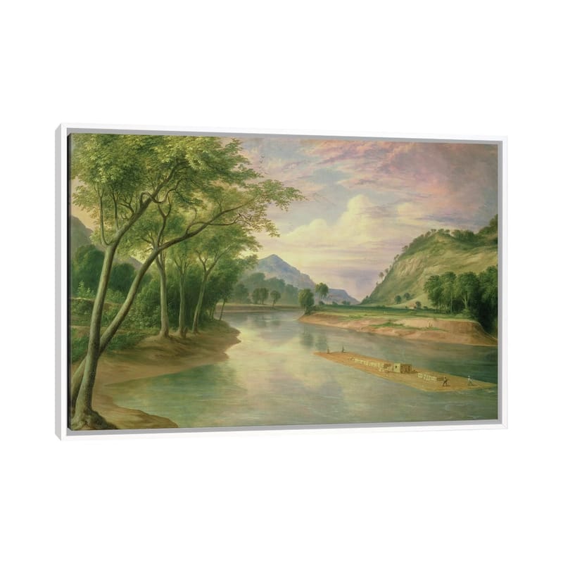 iCanvas "Ohio River near Marietta, 1855 " by Henry Cheever Pratt Framed Canvas Print