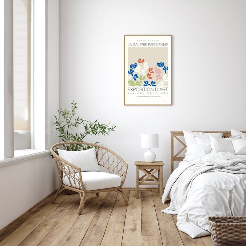 Fleurs de Matisse III by Mercedes Lopez Charro Framed Canvas Wall Art Print - Sylvie Maple
