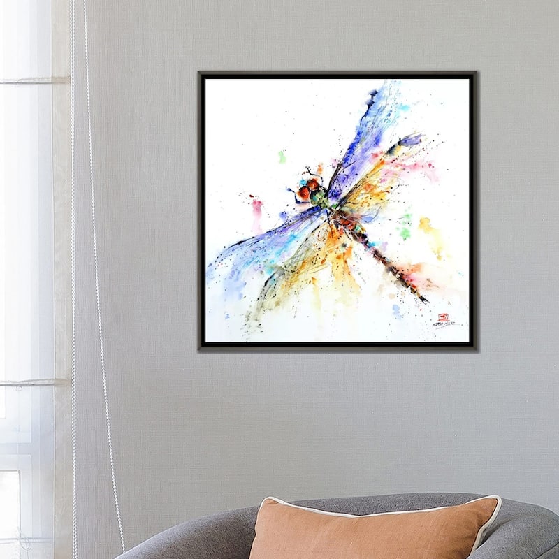 iCanvas "Dragonfly" by Dean Crouser Framed