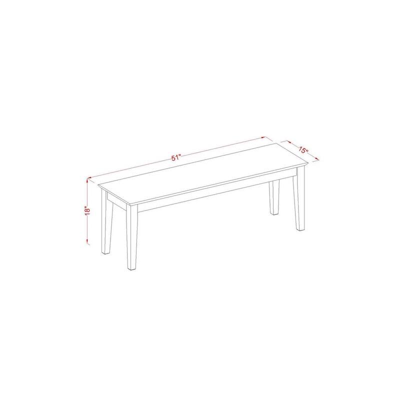 6-Piece Dining Set - Rectangle Table, 4 Parsons Chairs & Bench - Linen White & Baby Blue - 60