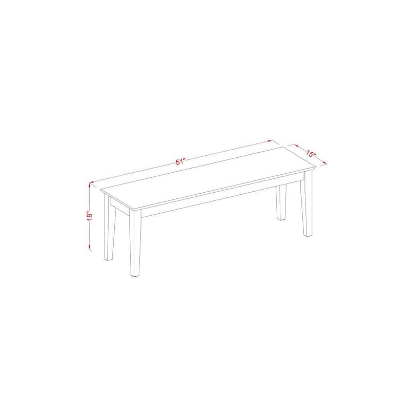 Rectangular Dining Set - 6pc Table & Chairs with Bench - Linen Fabric Cream - Home Dining Room Furniture