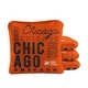 preview thumbnail 1 of 2, Chicago Football Orange Dual Sided Cornhole Bags