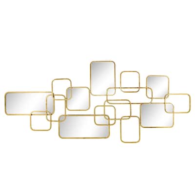 Mirrored Accent Wall Decoration - 46" - Gold