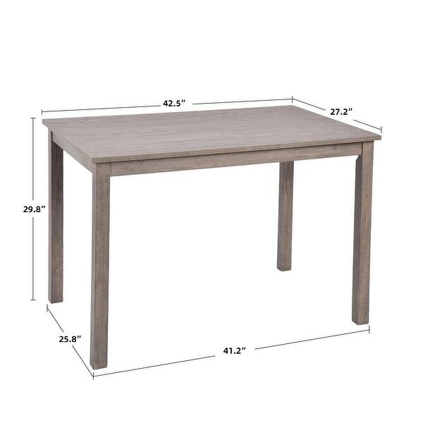 5-Piece Farmhouse Wooden Dining Room Set (42.5