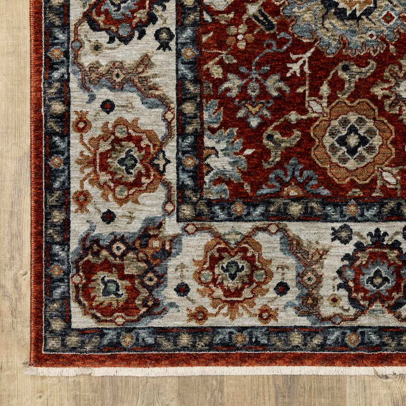 Style Haven Amelie Vintage Medallions Red/ Ivory Indoor Area Rug