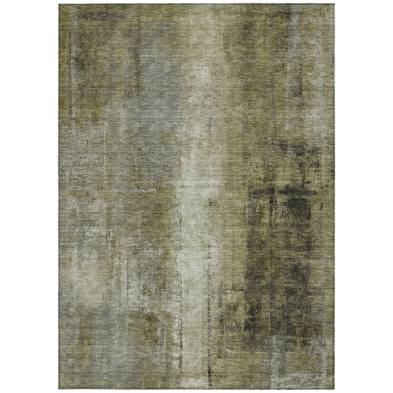 HomeRoots Abstract Transitional Rectangle Outdoor Rug - 3' x 5'