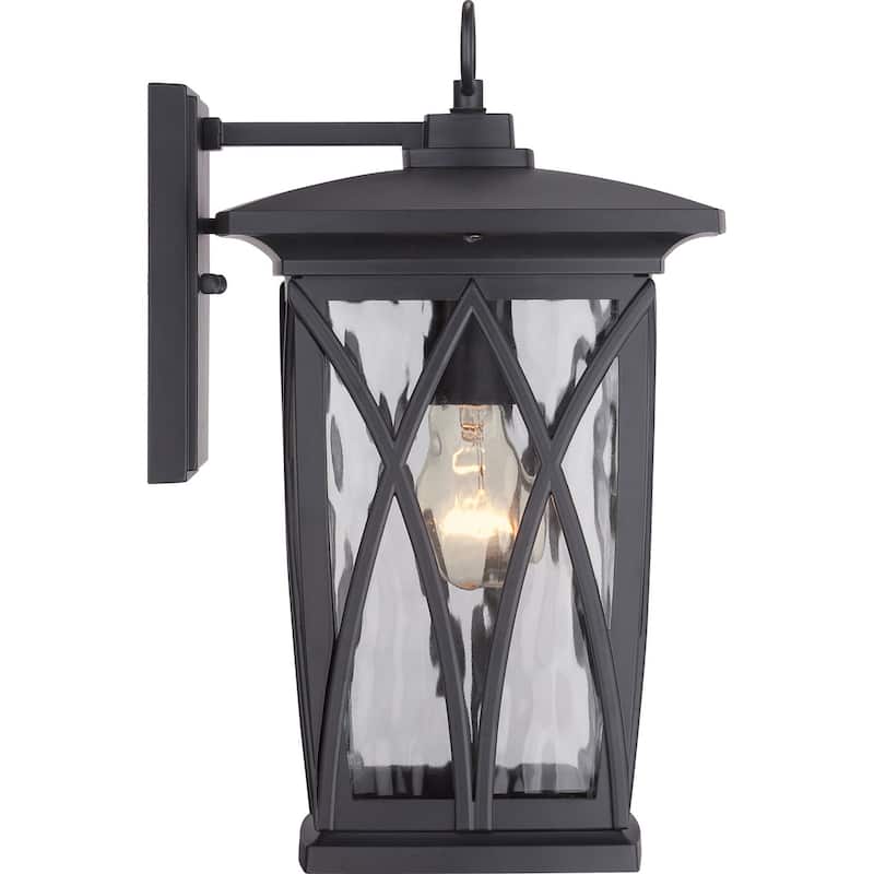 Grover 1-Light Outdoor Wall Lantern in Mystic Black