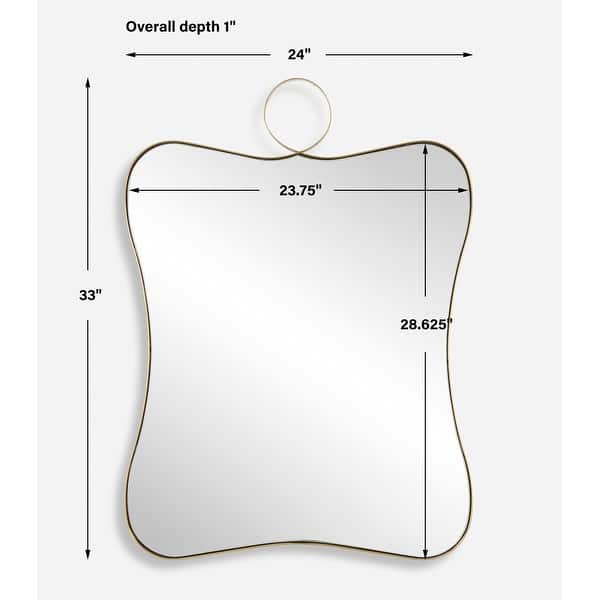 Uttermost Talia Brass Vanity Mirror - 33'' H X 24'' W X 1'' D