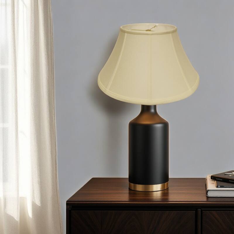 HomeRoots Ivory No Slub Innsbruck Drum Lamp Shade - 15" L x 15" W x 8.5" H