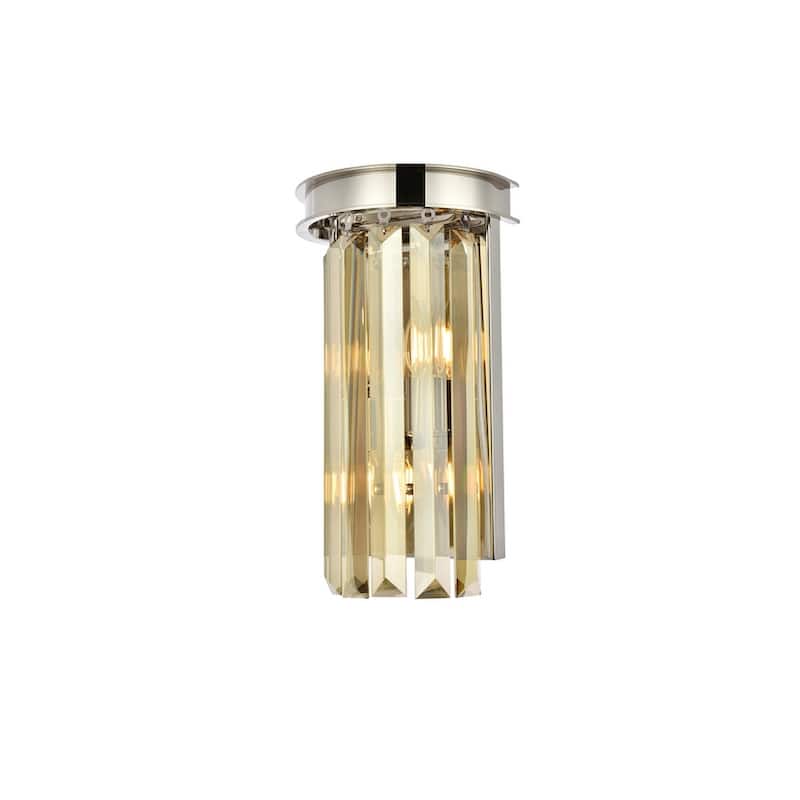 Royce Edge 2 light Polished nickel Wall Sconce
